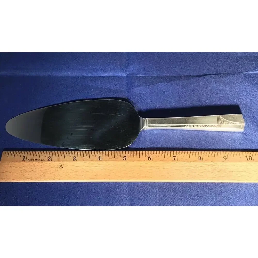 Pie Tarte Server Silver Plate Handle Stainless Blade 9 3/4